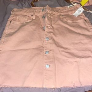 Baby pink jean skirt